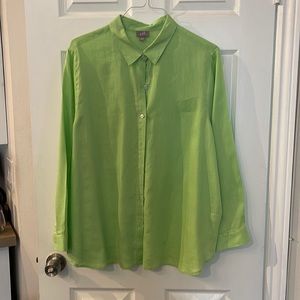 JJill linen, long sleeve shirt.